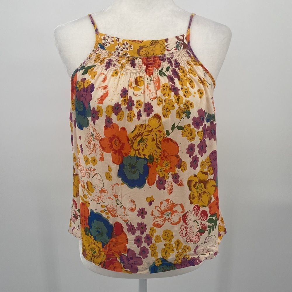 Anthropologie Floral Tank Top